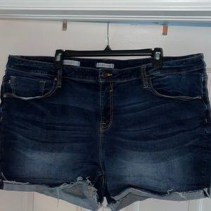 Vigoss denim shorts with distressed cuff